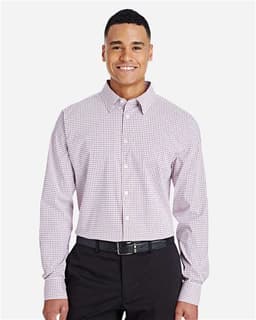 Men's CrownLux Performance® Micro Windowpane Woven Dress Shirt view 2