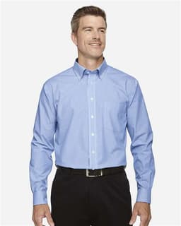 Men's Crown Collection® Banker Stripe Woven Dress Shirt view 3