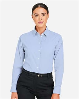 Women's CrownLux Performance® Microstripe Dress Shirt view 4