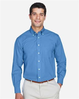 Men's Tall Crown Collection® Broadcloth Woven Dress Shirt view 3