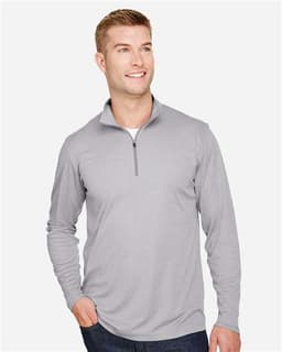 Men's Zone Sonic Heather Performance Quarter-Zip Pullover view 3