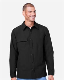 Unisex Flex Twill Overshirt Jacket view 4