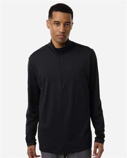 Men's Textured Stripe Quarter-Zip Pullover view 4