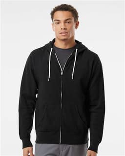 Unisex Lightweight Full-Zip Hooded Sweatshirt view 4