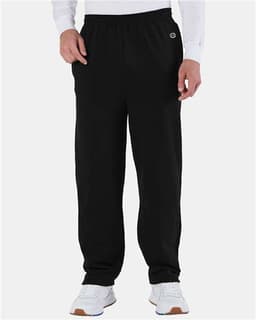Men's Powerblend® Open-Bottom Sweatpants with Pockets view 4
