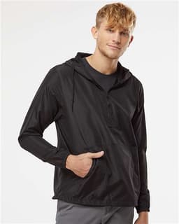 Unisex Lightweight Quarter-Zip Windbreaker Pullover Jacket view 4