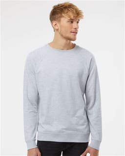 Unisex Icon Lightweight Loopback Terry Crewneck Sweatshirt view 4