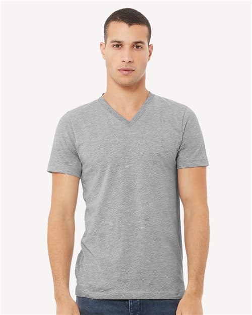 Unisex Heather CVC V-Neck Tee