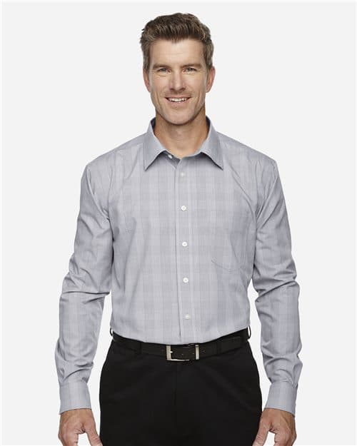 Men's Crown Collection® Glen Plaid Woven Dress Shirt