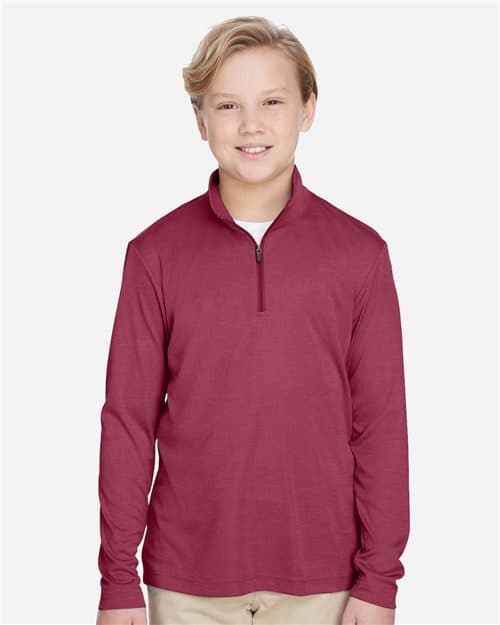 Youth Zone Sonic Heather Performance Quarter-Zip Pullover