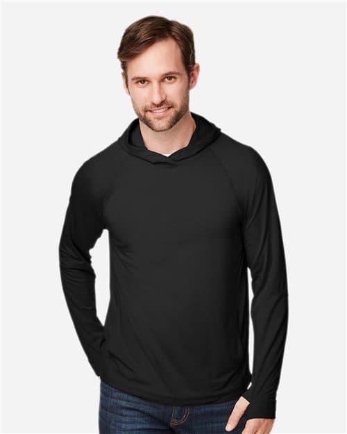 Unisex JAQ Stretch Performance Hooded Long Sleeve T-Shirt