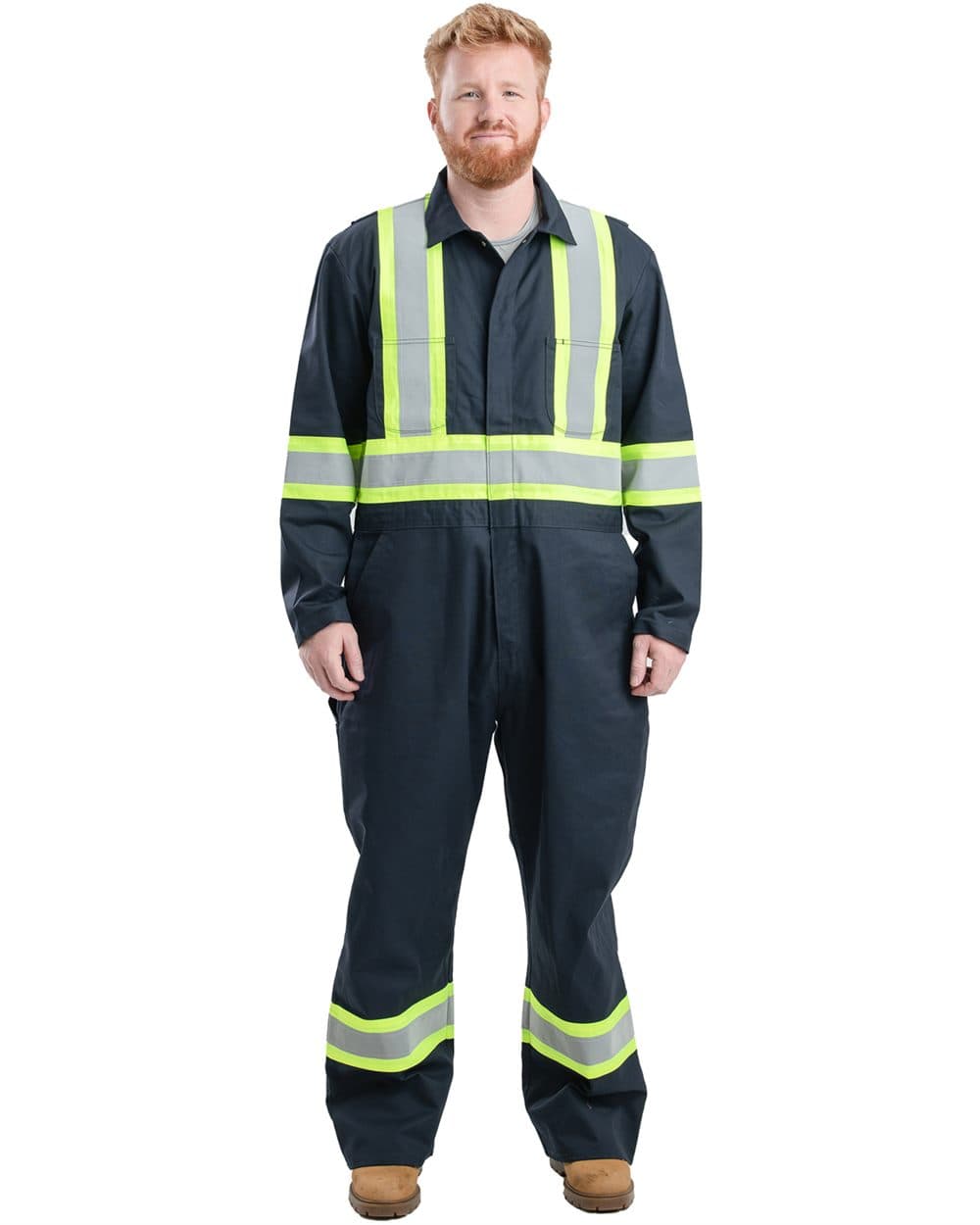 Safety Striped Gasket Unlined Coverall