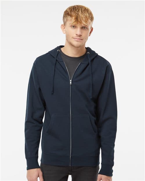Unisex Midweight Full-Zip Hooded Sweatshirt