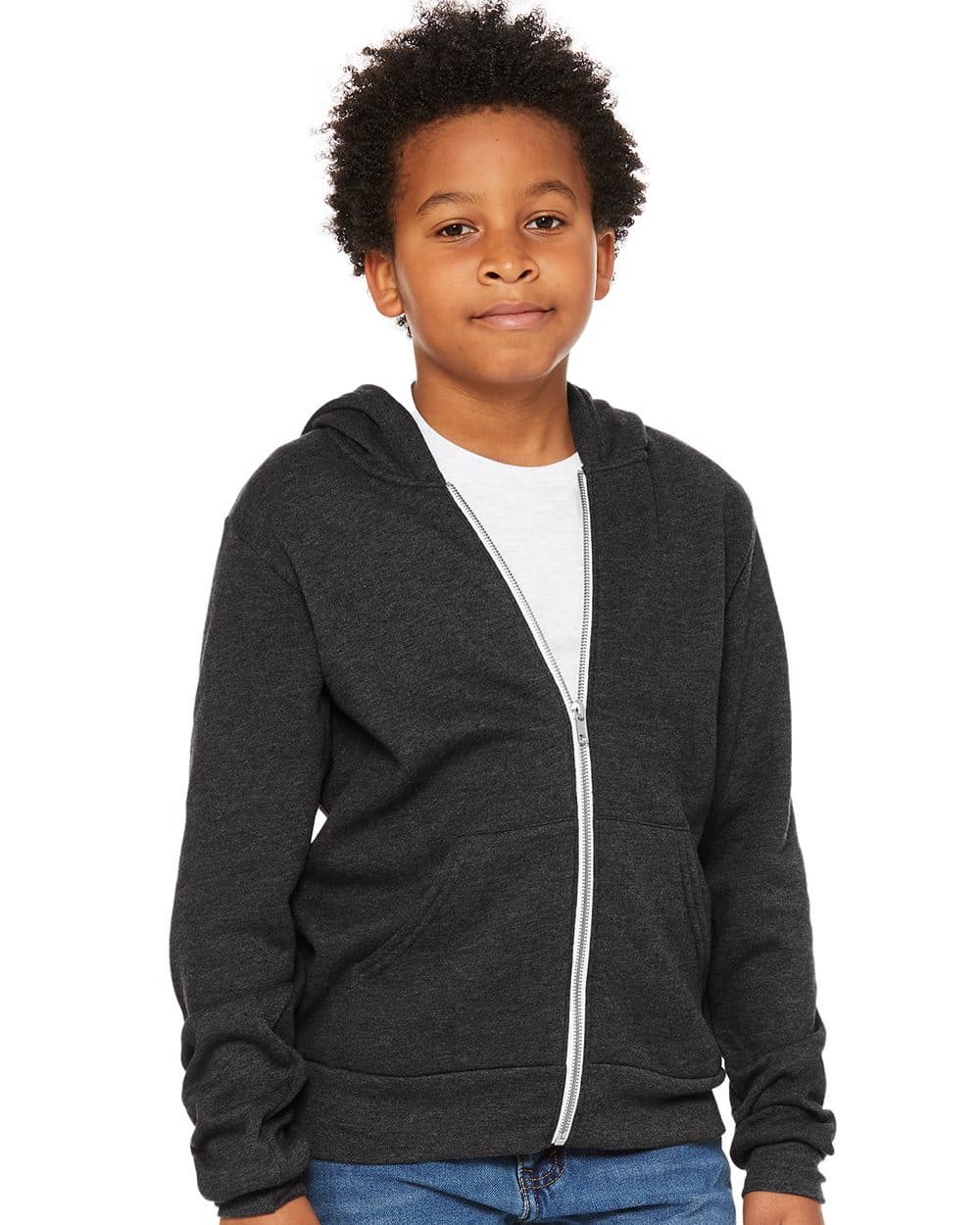 Youth Sponge Fleece Full-Zip Hoodie Sweatshirt