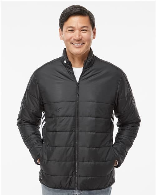 Men's 3-Stripes Puffer Full-Zip Jacket